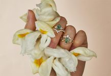 What Makes the Kite Cut Moss Agate Leafy Engagement Ring Set a Masterpiece of Nature’s Beauty?